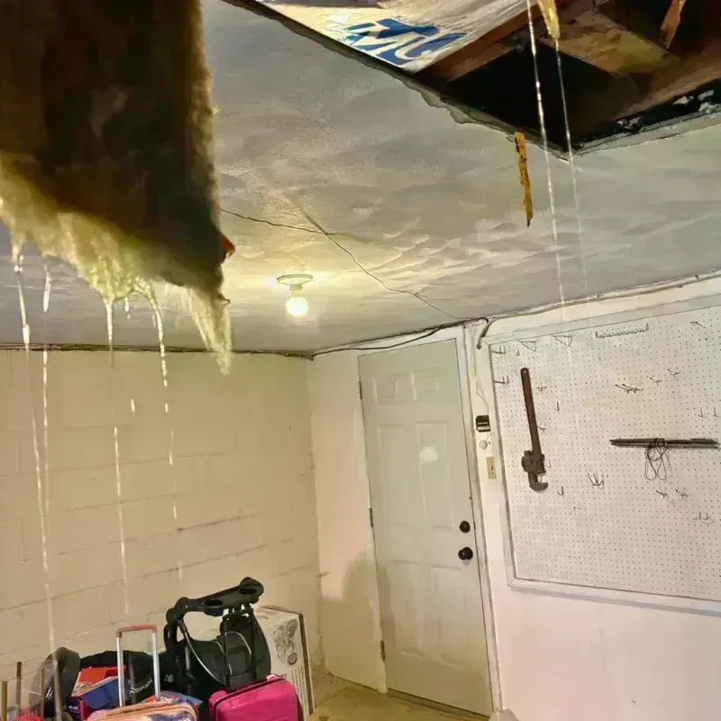 Before and after water damage restoration in East Peoria, IL